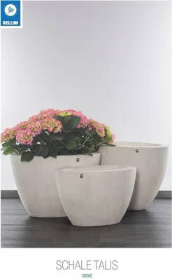 Zdjęcie produktu dla Bellini Schale Talis 65 cm creme 411042 innen 54,5 cm Höhe 37 cm Pflanzschale Pflanzkübel