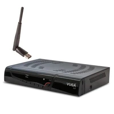 Produktbild von Viark Sat Full HDTV H.265 digitaler Satelliten-Receiver inkl. Wlan Stick Schwarz
