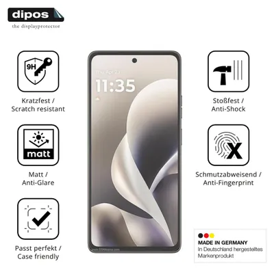 Produktbild von 2x Schutzfolie für Motorola Moto G Power 2026 matt - Anti-Shock 9H Folie dipos Glass Kunststoffglas