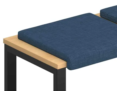 Produktbild von vidaXL Bankkissen 4 Stk. Stoff Blau Tiefe 35 cm