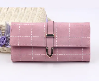 Obrázok produktu pre Peňaženka pre dámy, dlhá peňaženka so zipsom a zapínaním na gombík, elegantná kabelka, peňaženka, veľká peňaženka pre ženy a dievčatá (ružová)