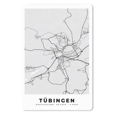 Produktbild von MuchoWow® Mauspad Mousepad Karte - Tübingen - Karte - Deutschland 40x60 cm - Mousepads - Maus Mat - Pad - Mausunterlage - Schreibtisch Accesoire