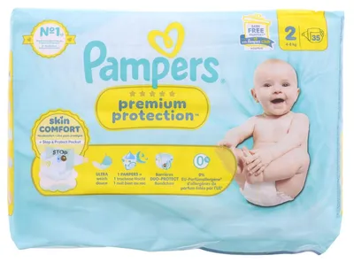 Produktbild von 35 Pampers Premium Protection Größe 2 4-8 kg Komfort und Schutz für empfindliche Haut