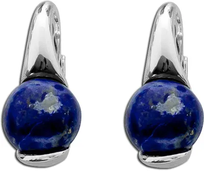 Produktbild von Lapislazuli Ohrringe Silber 925 Natur Edelsteine Toyo Yamamoto