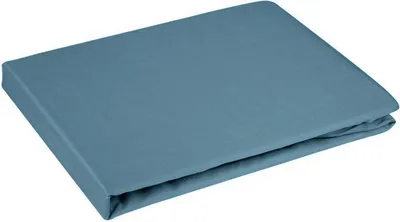 Zdjęcie produktu dla Prześcieradło z gumką Nova3 220X200 +30 cm bawełna satyna niebieskie