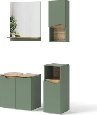 Produktbild von Badmöbel-Set Vicco Marelle Grün/Artisan 4 Teile, Model 54704