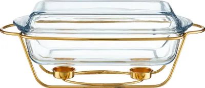 Produktbild von SPEISEWÄRMER Teelicht Warmhaltebehälter Stövchen Wärmebehälter Glas Warmhalter