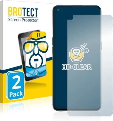 Produktbild von 2x Für OnePlus Nord CE 5G Schutzfolie BROTECT Displayschutz Display Schutz Folie Klar Transparent