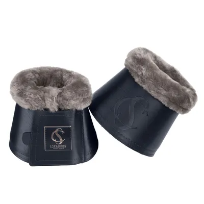 Produktbild von Eskadron Hufglocken " SOFTSLATE FAUXFUR " , Sprungglocken Farbe - navy Größe - M