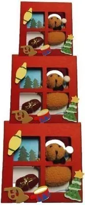Produktbild von Dekorative Weihnachts-Geschenkboxen, 3er Set, 11, 14, 16 cm