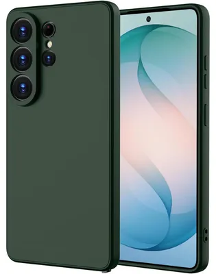 Produktbild von Hülle für Samsung Galaxy S26 Ultra, Slim Liquid Silikon Gel Gummi Stoßfest Schutzhülle Nachtgrün