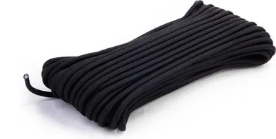 Produktbild von Paracord Seil 550lb 4mm x 20m schwarz Fallschirmschnur Typ III