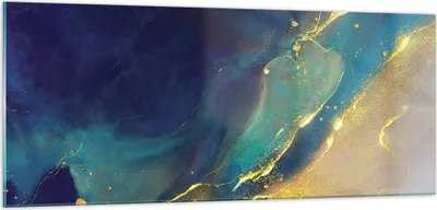 Produktbild von Bilder auf glas - Einteilig - Gold Granate Abstraktion - 100x40cm - Glasbilder - Wandbilder - Bilder - zum Aufhängen bereit - Wanddekoration aus Glas - Glas Bilder - Wandbild auf Glas - GAB100x40-4753