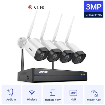 Obrázek produktu pro Systém videosurvance – Bezpečnostní systém – Kamera CCTV – Wi-Fi kamera – IP kamera – 5MP záznamové zařízení (NVR)
