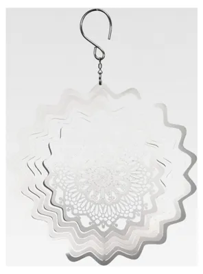 Produktbild von Edelstahl Deko Windspiel - Spiegel Ornament BRÜSSEL 150 - Abmessung: Ø15cm - Vogelabwehr