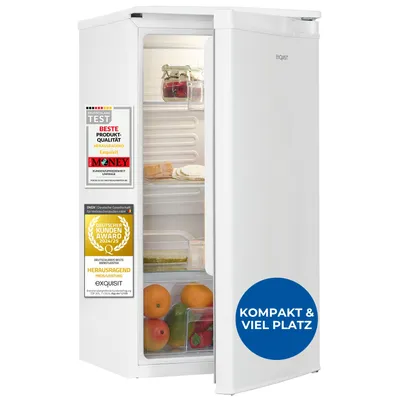 Produktbild von Exquisit Vollraumkühlschrank, 76 Liter, LED-Beleuchtung, kompakt, KS85-V-091D weiss