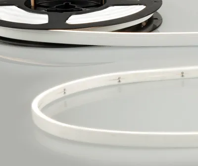 Produktbild von ISOLED LED NEON940 Flexband B04H08, 24V DC, 10W, IP67, 4000K, 5m Rolle, 180 LED/m, inkl. Montageclips