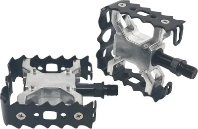 Zdjęcie produktu dla Specjalne pedały rowerowe czarne - aluminium, gwint 1/2", idealna przyczepność