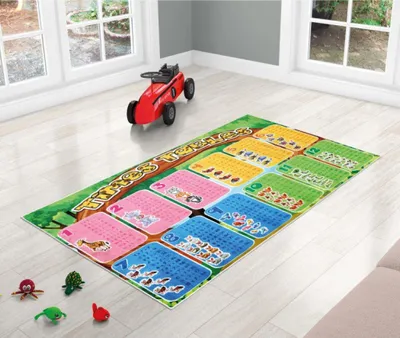 Obrázok produktu pre Detský koberec – šírka 80 cm, dĺžka 150 cm – modrý