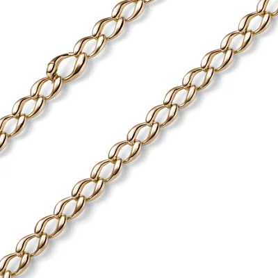 Produktbild von 8mm Armband Armschmuck Phantasiekette aus 585 Gold Rotgold glänzend 21cm