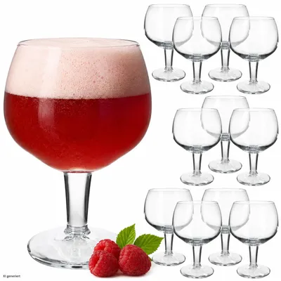 Produktbild von 12er Set Belgische Biergläser 0,5L Klarglas Bier- & Cocktailglas Wein