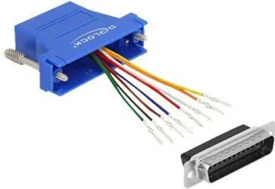 Obrázok produktu pre DeLOCK 66648, D-Sub 25 pin, RJ45 jack, Modrá
