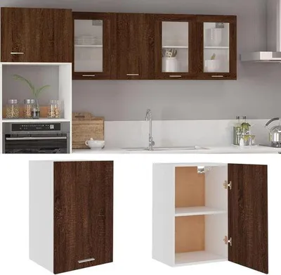 Produktbild von Küchenwandkasten Braun Eiche 39,5 x 31 x 60 cm Platzsparend