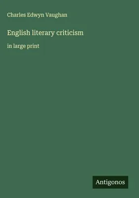 Produktbild von English literary criticism