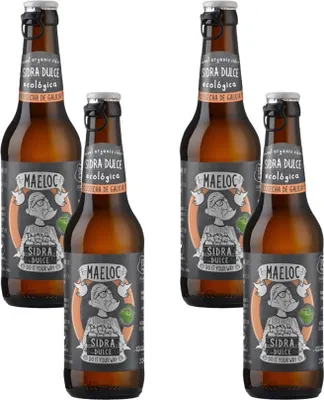 Produktbild von Ökologischer Apfelwein Cider aus Galicien 4 x 33cl - Maeloc Dulce