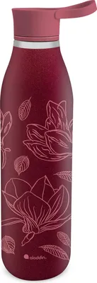 Produktbild von ALADDIN CityLoop Isolierflasche, 0,6L, Burgund + Print