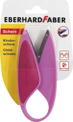 Produktbild von Faber 579951 - Kinderschere für Linkshänder und Rechtshänder, Mini Kids, Schere, blau