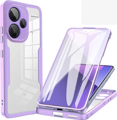 Obrázek produktu pro Pouzdro pro Xiaomi Redmi Note 13 Pro+, 360° celotělová ochranná pouzdro s ochranou displeje Fialová