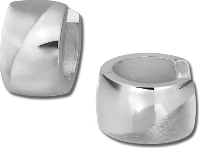 Produktbild von SilberDream Creolen für Damen 925 Sterling Silber Welle Ohrringe 14mm SDO375M