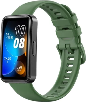 Zdjęcie produktu dla silikonowy pasek 16 mm do zegarka Huawei Band 8, kolor: ciemnozielony