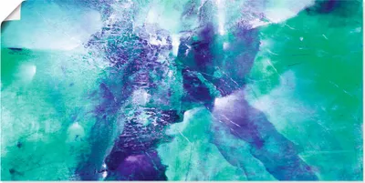 Produktbild von ARTland Poster Abstrakte Komposition grün und violett Größe: 150x75 cm