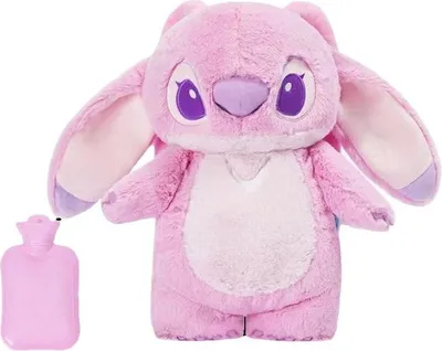 Produktbild von Wärmflasche mit Wasserfüllung in Form einer Plüschpuppe für warme Hände und Schmerzlinderung, Rosa