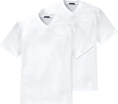 Immagine prodotto di SCHIESSER T-shirt americana da uomo, confezione da 2, scollo a V, classica