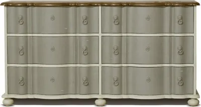 Produktbild von Shabby-Chic-Kommode, Eichenplatte, 6 Schubladen