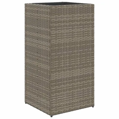 Produktbild von vidaXL Pflanzkübel Grau 40x40x80 cm Poly Rattan