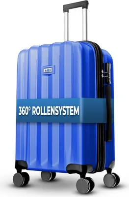 Produktbild von Reisekoffer 1052 Reisetasche Koffer Handgepäck Tasche Trolley ABS Königsblau M-55cm (Handgepäck)