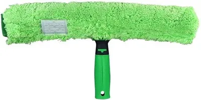 Produktbild von Famanu Fensterwischer 35 cm - Ergonomische streifenfreie Reinigung mit Mikrofaserbezug und Schmutzpad