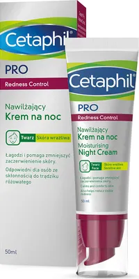 Zdjęcie produktu dla Cetaphil PRO, Redness Control, Krem nawilżający na noc, 50 ml