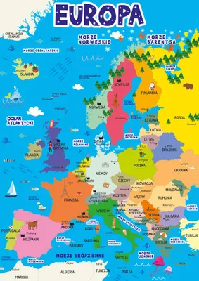 Produktbild von Plansza edukacyjna dwustronna A4 Europa