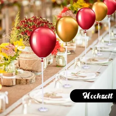 Produktbild von 20 Ballonhalter – wiederverwendbarer Ballonständer – Tischballonständer – Dekoration für Festivals, Geburtstage, Partys und Hochzeiten