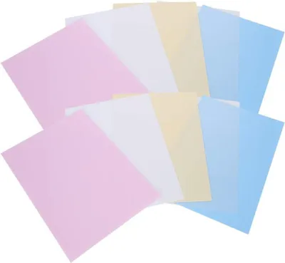 Image de Film thermorétractable - Film plastique thermorétractable - Pour loisirs créatifs - Se rétracte jusqu'à 20% - 28,8 x 19,9 cm - Différentes couleurs