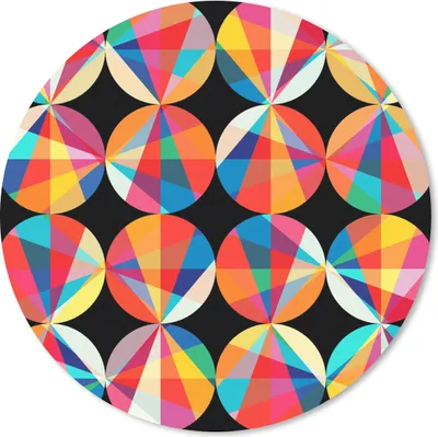 Produktbild von MuchoWow® Mauspad Mousepad Regenbogen - Kreise - Muster 50x50 cm - Mousepads - Maus Mat - Pad - Mausunterlage - Vinyl