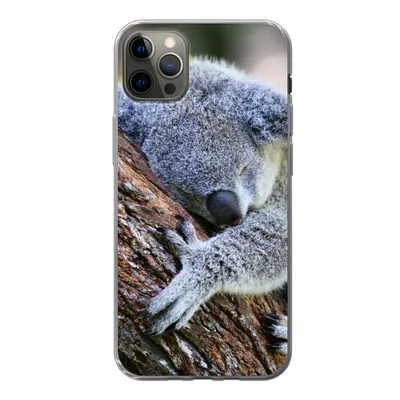 Produktbild von MuchoWow® Handyhülle Schutzhülle Hülle für iPhone 12 Pro Max Koala - Baum - Schlaf - Kinder - Jungen - Mädchen Silikon Softcase Handy Hülle - Hartschale