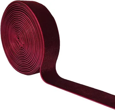 Produktbild von Famanu Samtband Bordeauxrot - 25mm x 1,8m