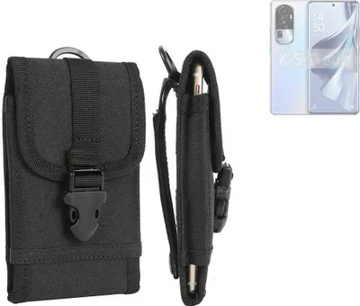 Produktbild von K-S-Trade Holster Handy Hülle kompatibel mit Oppo Reno10 Pro Global Holster Handytasche Gürtel Tasche Schutz Hülle Robust Outdoor schwarz