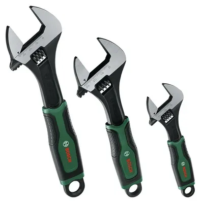 Imagen del producto de Juego de 3 llaves de tubo ajustables para herramientas manuales